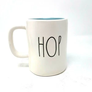 TAZA LL RAE DUNN HIP HOP DOBLE CARA BLANCA MARFIL/AZUL INTERIOR NEGRO LL NUEVA - Imagen 1 de 4
