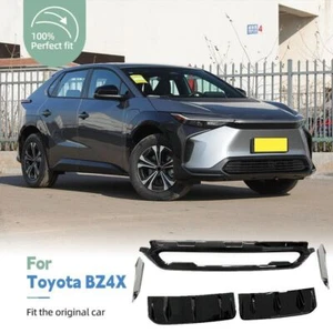 Black Front and Rear Bumper Diffuser Guard Fits For BZ4X 2023 2024 - Picture 1 of 9