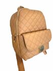 A GORGEOUS PINKISH TO SALMON QUILTED BACKPACK BY BESSIE REAL DESIGNER LOOKS 