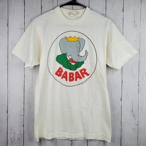 Vintage 1988 BABAR The Elephant 80s Le Roi Babar Laurent De Brunh T Shirt size M - Picture 1 of 11