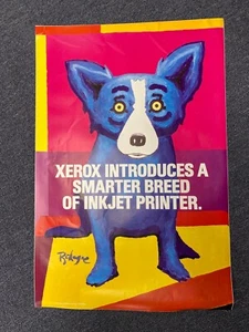 2 Blue Dog George Rodrigue   "Xerox Blue Dog Ink Jet Printer"   Posters - Picture 1 of 3