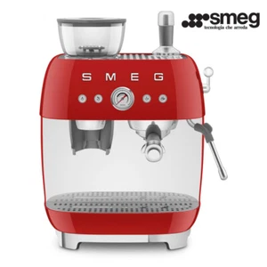 SMEG Macchina Caffè Espresso Con Macina EGF03RD Rosso - Danni Al Guscio - Foto 1 di 6