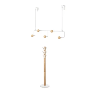 Umbra Estique Over The Door Hooks and Coat Rack Stand Set Tree Rail Organiser - Picture 1 of 3