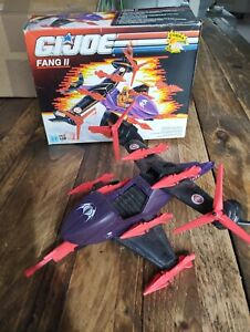 Vintage 1989 Hasbro G.I. JOE COBRA FANG II 2 Helicopter Toy Almost COMPLETE.