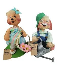 1996 Annalee Easter Parade Girl/Boy Bears 0940/0941 + Benny Bunny - Picture 1 of 2