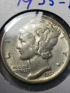 1935 -D 10C Mercury Dime - Picture 1 of 4