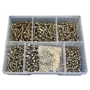 Qty 1005 Pan Machine Screw Kit M4 Nut Washer Stainless Steel Bolt 304 #72 - Picture 1 of 4