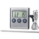 Digital Thermometer Probe Meat Food Temperature with Timer For Kitchen Camping
