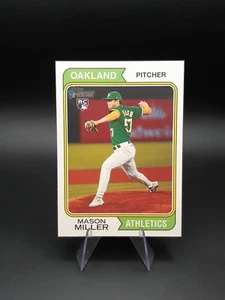 2023 Topps Heritage Mason Miller #510 RC Oakland Athletics - Foto 1 di 2