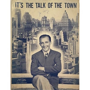 Bing Crosby 1945 Sheet Music It's The Talk Of The Town Barbelle Cover Art - Picture 1 of 3