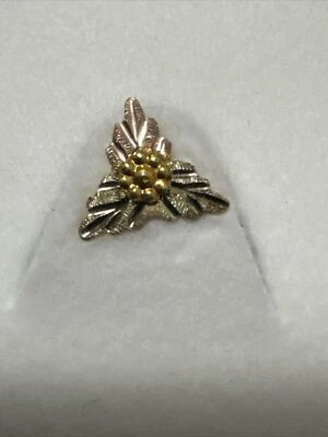 Black Hills Gold 10K Three Leaves Cluster Tie Tack Lapel Pin  - Image 1 of 4