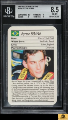 1987 Ace Formula One Ayrton Senna #28 BGS 8.5 NM-MT+ - Image 1 of 3