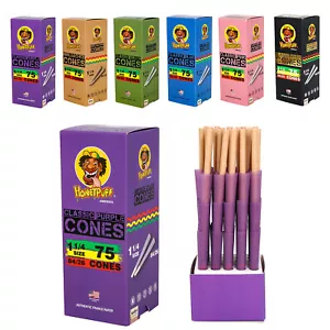 HONEYPUFF Classic 1 1/4 Size Pre-Rolled Cones Slow Burning Paper Box of 75 Cones - Picture 1 of 16