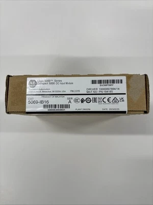 AB 5069-IB16 A Compact Logix 5000 DC Input Module NEW FACTORY SEALED 2023 - Image 1 of 3