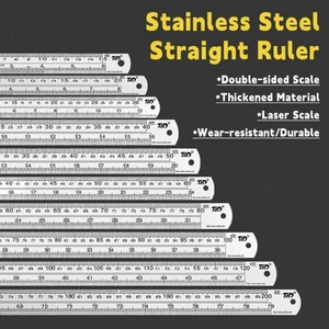 Double Side Scale Straight Ruler 15/20/30/40/50cm Drawing Ruler Architecture - Picture 1 of 15