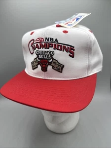 Vintage Chicago Bulls 90s Jordan NBA World Champions Hat Snapback NEW WITH TAGS - Bild 1 von 4