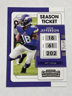 2021 Panini Contenders Football #63 - Justin Jefferson - Minnesota Vikings - Image 1 of 2