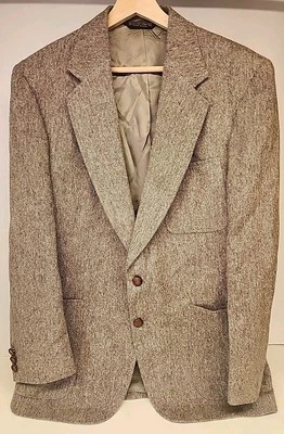 Adams Row by Anderson Little 100% Wool Herringbone Suit Jacket Brown Size 42r - Image 1 of 4