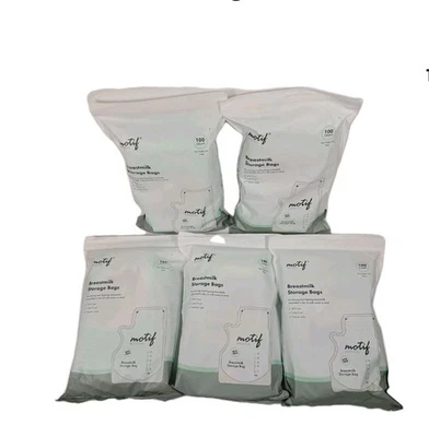 Lote de 5 paquetes de 500 bolsas de almacenamiento de leche materna médica Motif 500 bolsas en total de 8 oz Foto 1 de 3