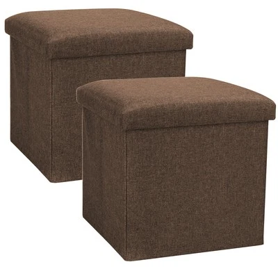 2x Faltbarer Hocker - Sitzhocker mit Stauraum - Aufbewahrungsbox- 40 L - Bild 1 von 4