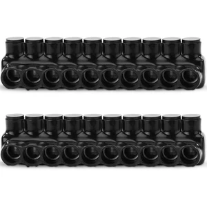 2 Pack - Insulated Wire Connector 10 Port Dual Side Entry for 250-6 Wire Rang... - Picture 1 of 6