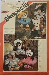 Simplicity Sew Craft Pattern 6143 Wardrobe Chic Bears Engineer Ballerina Uncut - Picture 1 of 2