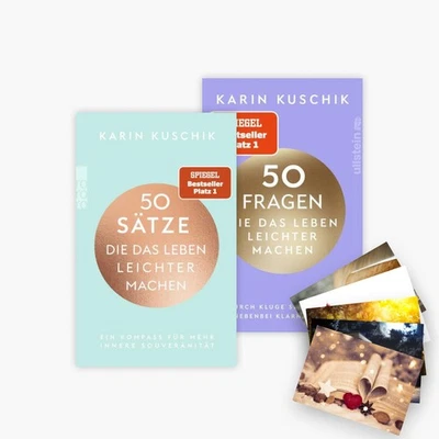 Karin Kuschik / Karin Kuschik Buch-Set: 50 Sätze + 50 Fragen, die das Leben  ... - Bild 1 von 4
