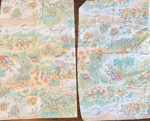 Beatrix Potter Peter Rabbit 2 Pcs Vintage 1996 Fabric 17 x 30” Each - Picture 1 of 3