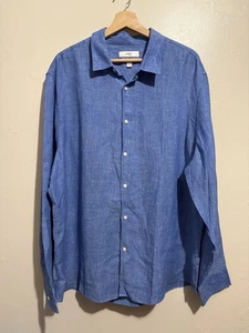 Marks & Spencer Men's Regular Fit Pure Linen Button Down Shirt Lightweight XL - Picture 1 of 11