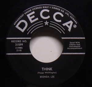 Brenda Lee - Think - 1964 NM Pop 45 - Canadian Issue - Bild 1 von 2