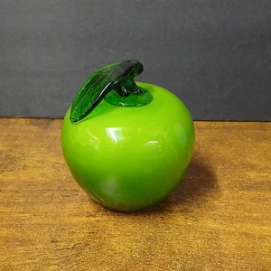 Glass Green Apple Decor, Kitchen ~ Teacher ~ Office ~ Desk, 9oz - Picture 1 of 7