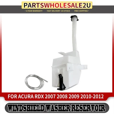 Windshield Washer Reservoir w/ Cap & Pump & Hose for Acura RDX 2007 2008-2012 - Image 1 of 4