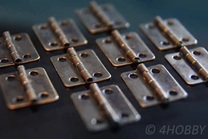 10 Mini-Scharniere für Schmuckkästchen, Schatulle 16x13mm Braun - Antik-Look - Bild 1 von 3