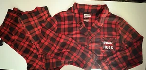 Cuddl Duds 2tlg Pyjama Set Herren Gr. XL rot/schwarz Büffel Karo weich und glatt - Bild 1 von 16