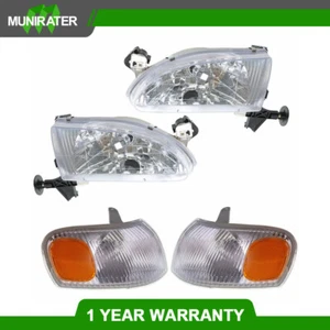 Corner Parking Signal Lights Head Lights Combo Set For Toyota Corolla 1998-2000 - Foto 1 di 11