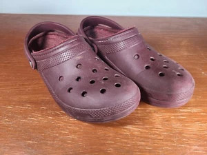 Crocs Unisex Classic Lined Clog - Dark Cherry Mens Size 11 Womens 13 - Picture 1 of 10