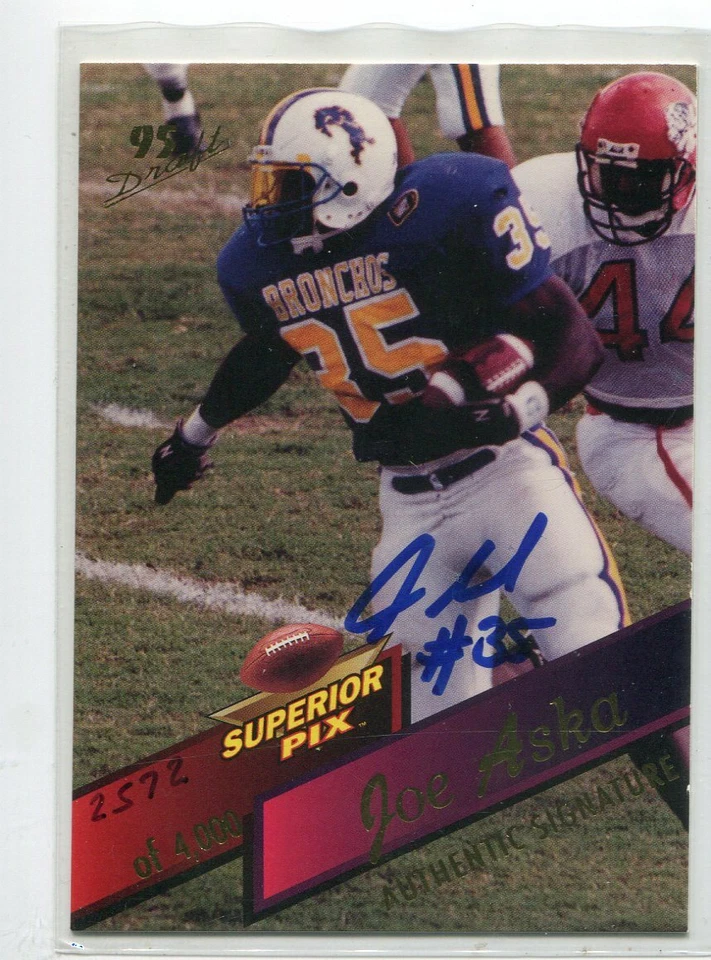 1995 Superior Pix Autograph Joe Aska/4000 Central Oklahoma - Image 1 of 1