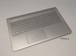 HP Envy 15-AS Palmrest Cover Keyboard UK Touchpad Silver 857799-031 - Zdjęcie 1 z 12