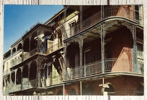 Lace Balconies - St. Peter Street New Orleans LA Louisiana Postcard - Picture 1 of 2