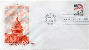 US #2115 22c Bandera sobre Capitol Artmaster FDC Bobina Única - Imagen 1 de 1