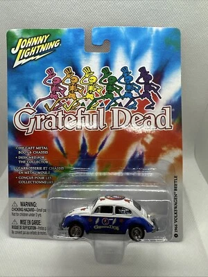 Johnny Lightning Grateful Dead 1966 Volkswagen Beetle, Blue & White, 1:64, NIB - Image 1 of 4