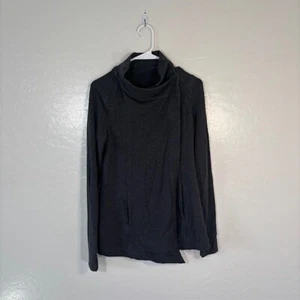 Lululemon Coast Wrap Sweatshirt Womens 6 Dark Gray Stretch Athleisure - Picture 1 of 6
