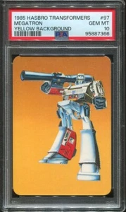 1985 Megatron PSA 10 Hasbro Transformers Yellow Background #97 Decepticons - Picture 1 of 3