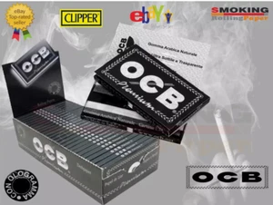 1 X Cartine OCB Premium Nere Corte Doppie Scatola Doppia Da 25 Libretti - Zdjęcie 1 z 1