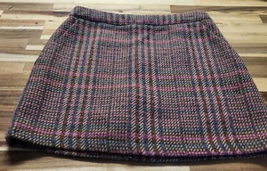 Minifalda Skort Forever 21 Mezcla de Lana a Cuadros Talla S Forrada Tweed Academia Rosa - Imagen 1 de 11