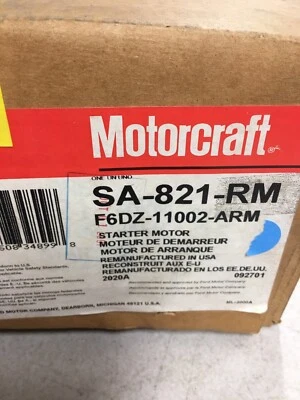 FORD REMAN STARTER F6DZ11002ARM 1995-1999 TAURUS SABLE 3.0 3.5 4 VALVE BLADE TER - Image 1 of 4