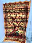 Twin Size Cotton Bright Tree Of Life w/ Birds Boho Wall Tapestry or Throw