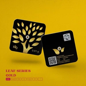 Goldbarren 0,01 Gramm Big Gold 999 Gold Barren 0,01g. Leaf Gold Series - Bild 1 von 3