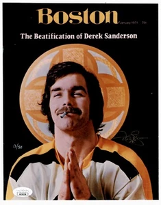 Foto firmada por Derek Sanderson 8x10 autenticación JSA #AG36358 - Imagen 1 de 3