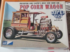 MPC Pop Corn Wagon Carl Casper Popcorn Show Rod Kit #3003 non costruito 1/20 anni 70 - Foto 1 di 7